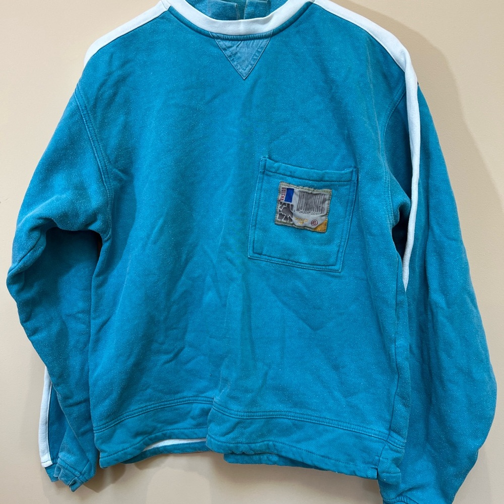 Vintage 90's Gotcha Striped Faded Vaporware Grunge Sweatshirt Skate Small